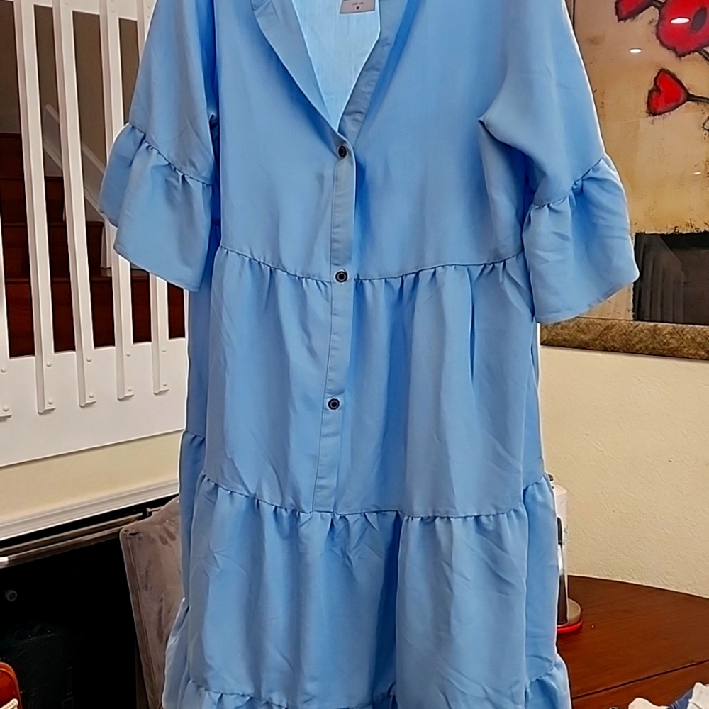 Denim dress button down. Size XL